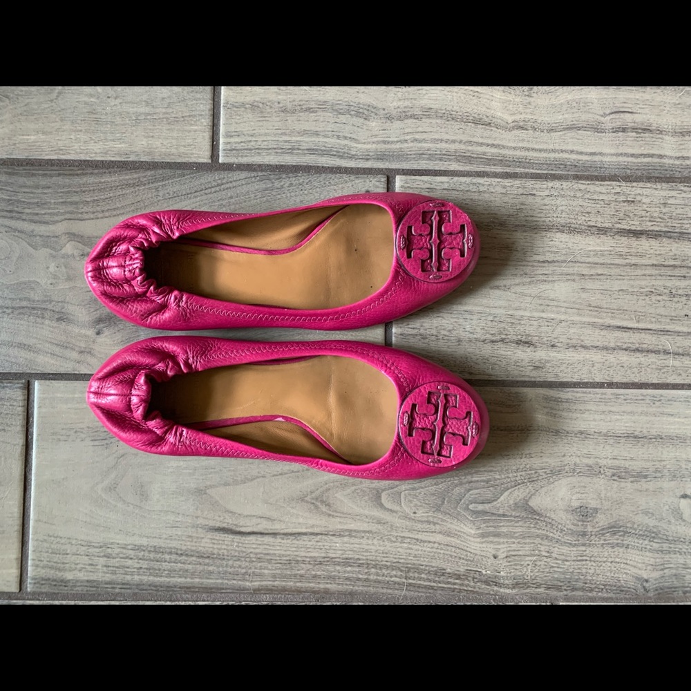 Pink Tory Burch Ballet Flats